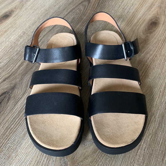 Brand new, never worn black Madewell sandals. Genuine leather, size 8. - Picture 3 of 3